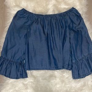 Denim off the shoulder top from H&M